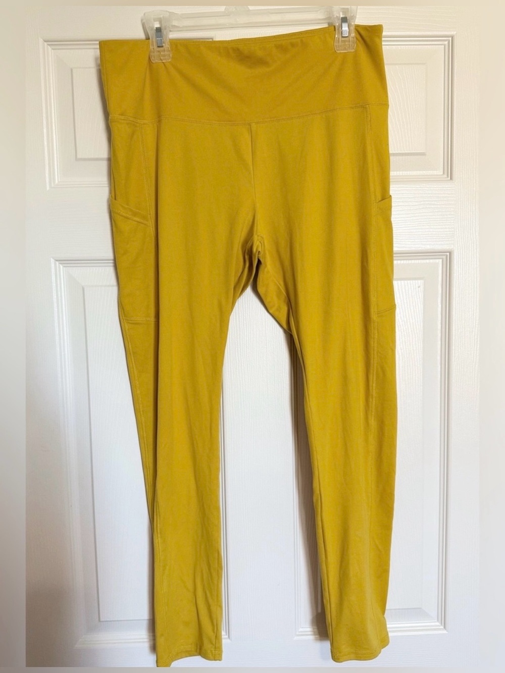 Wild Fable XL Mustard Yellow High Rise Pocket Leggings Soft Stretch